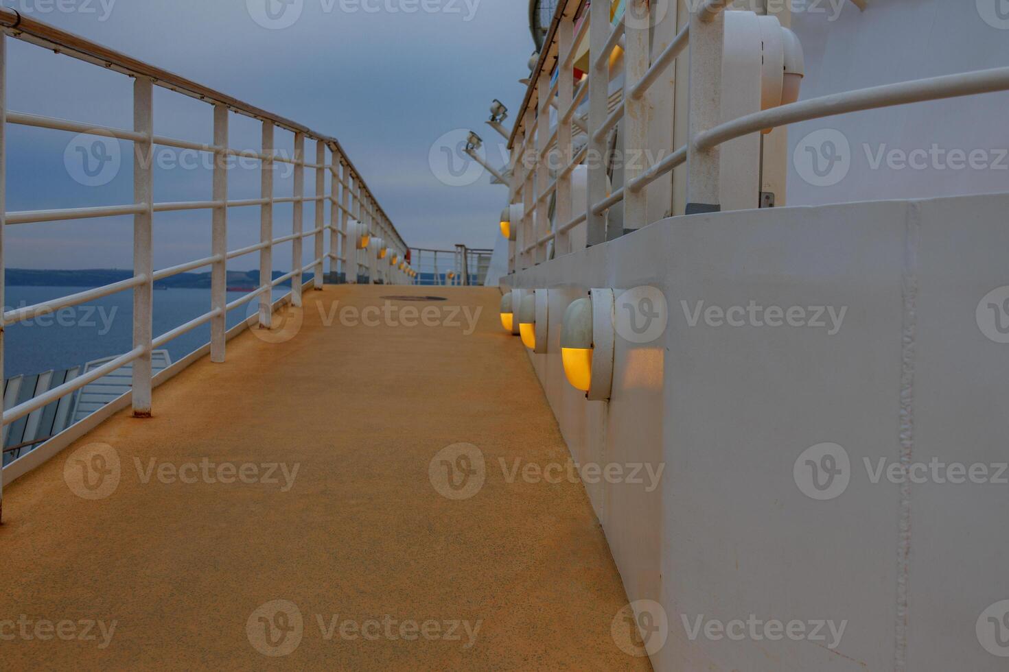 A railing on a ship photo