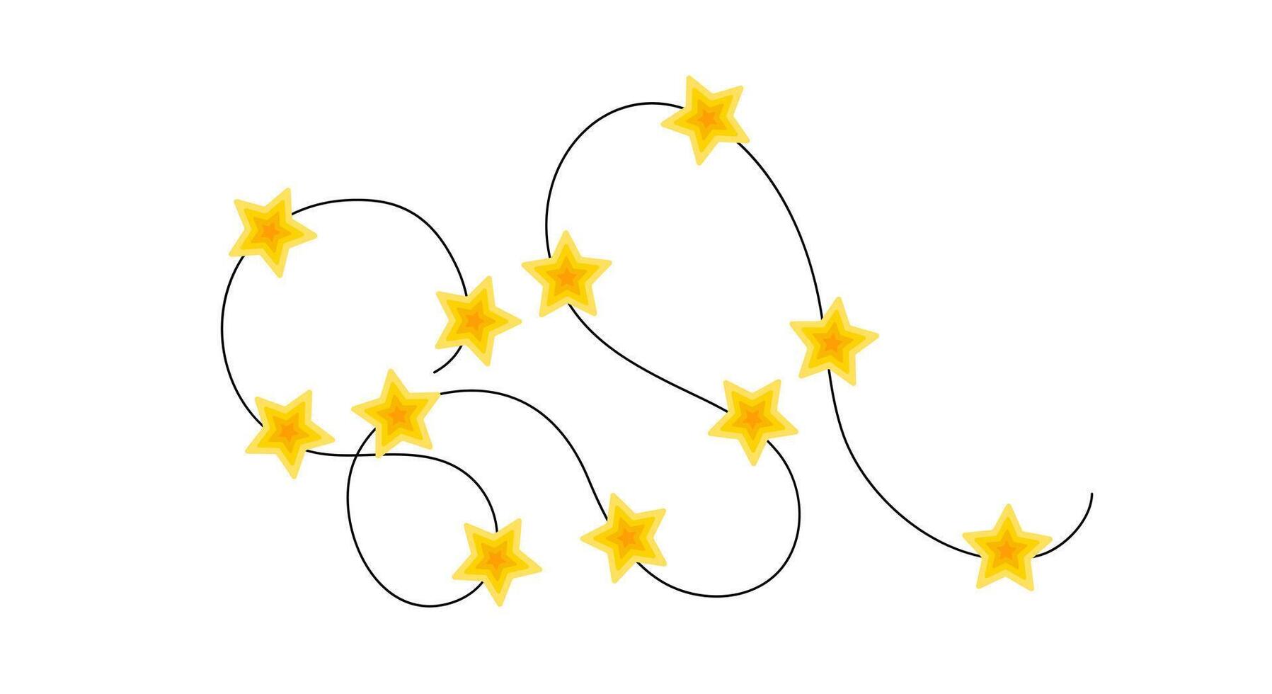 Christmas tree light garland winter festive holiday decor vector