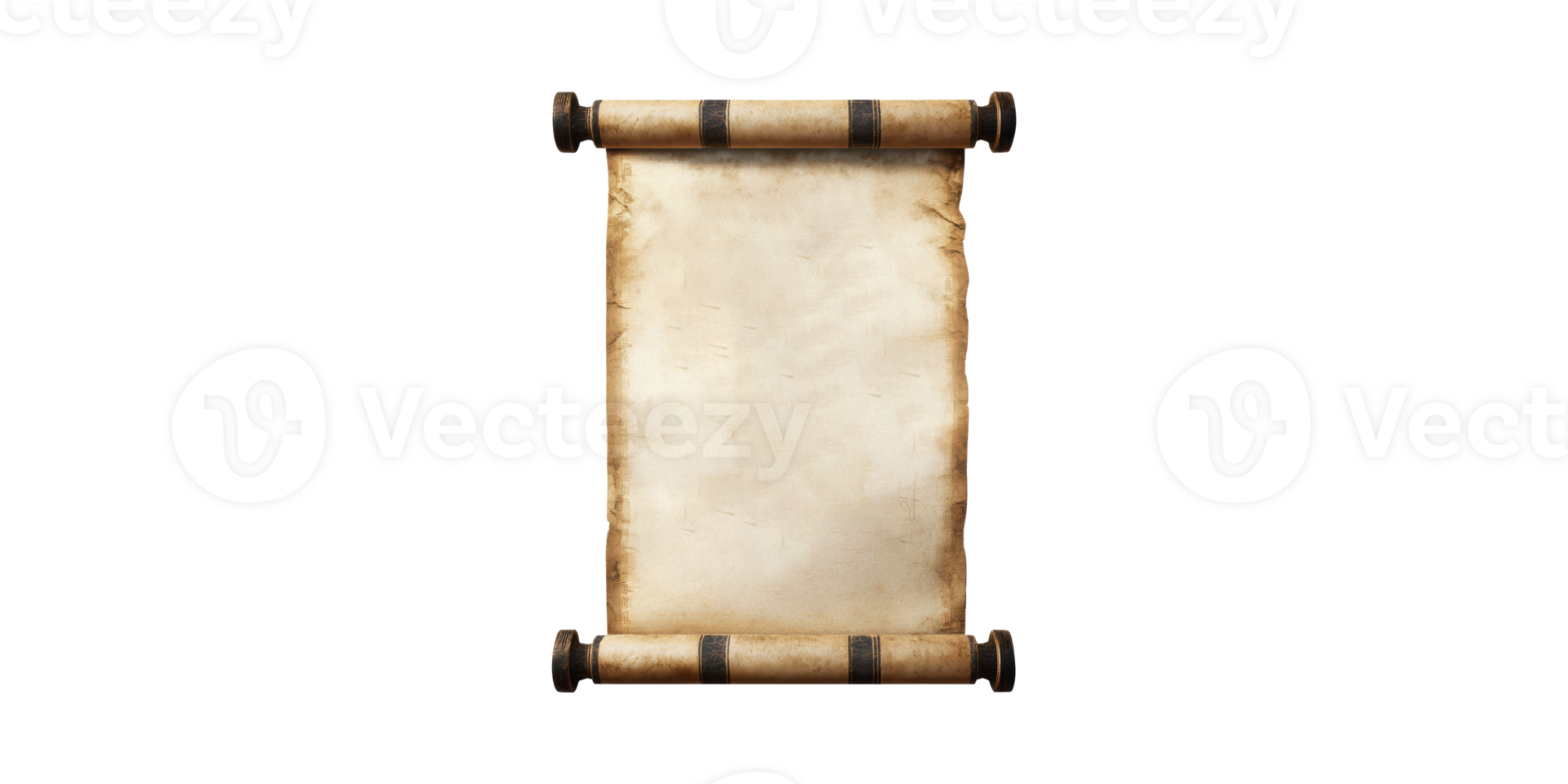 Ancient Blank Scroll. Historical Document Template For Text Or Design Isolated On Transparent Background png