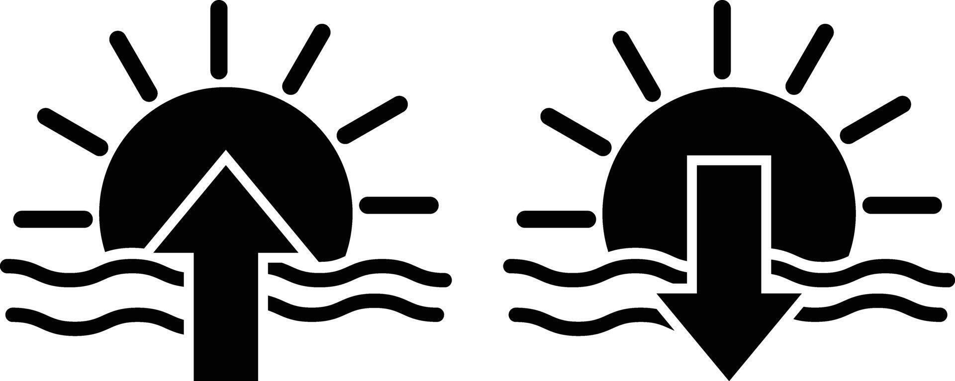 Sunrise and Sunset Icon Illustration vector