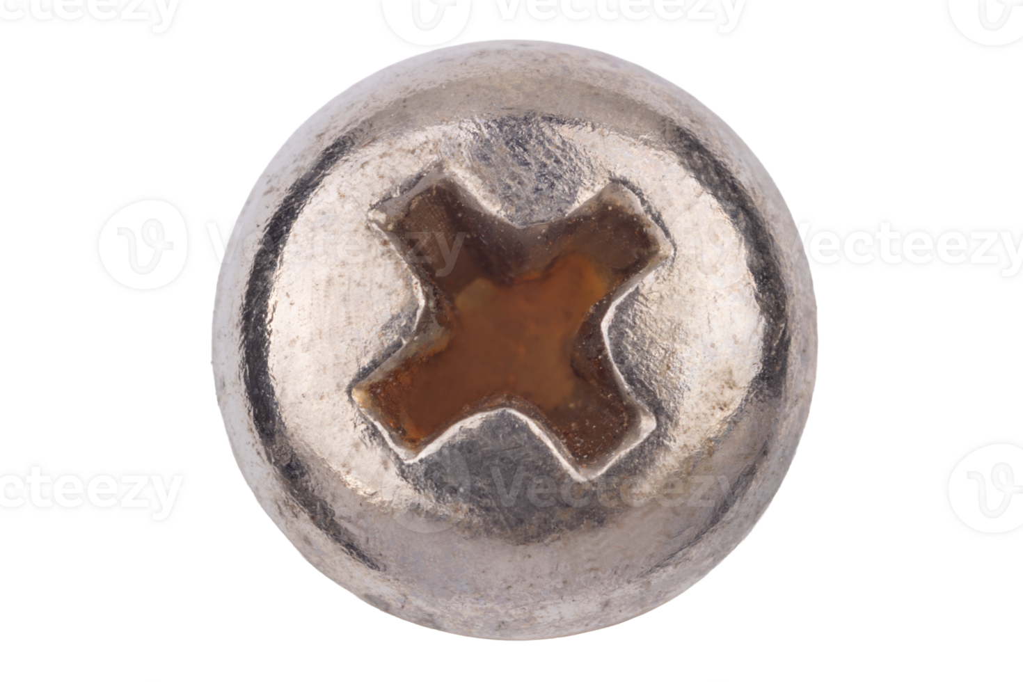 Rusted Round Phillips Screw Head Macro png