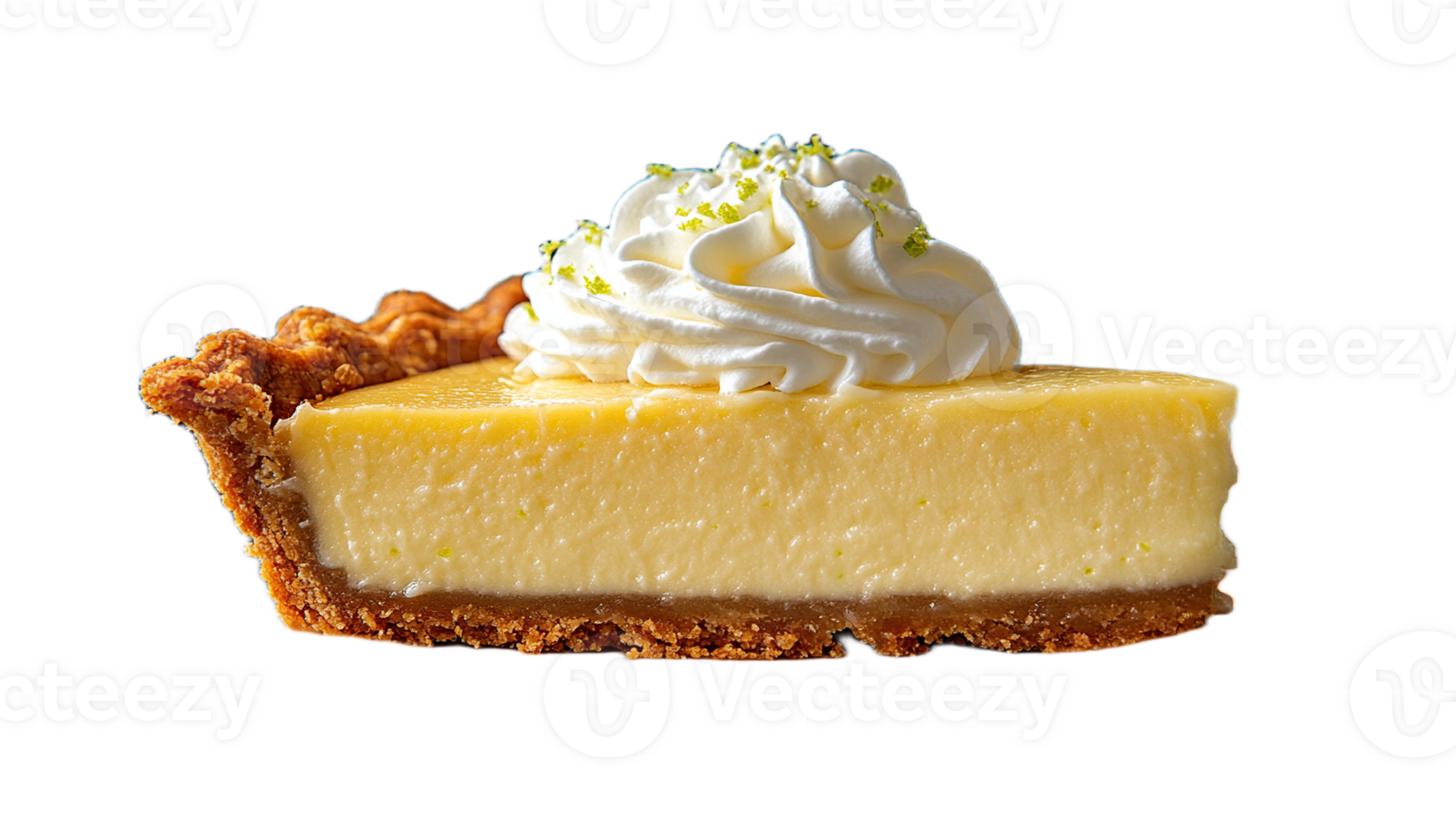 A slice of creamy lime pie with whipped cream topping png