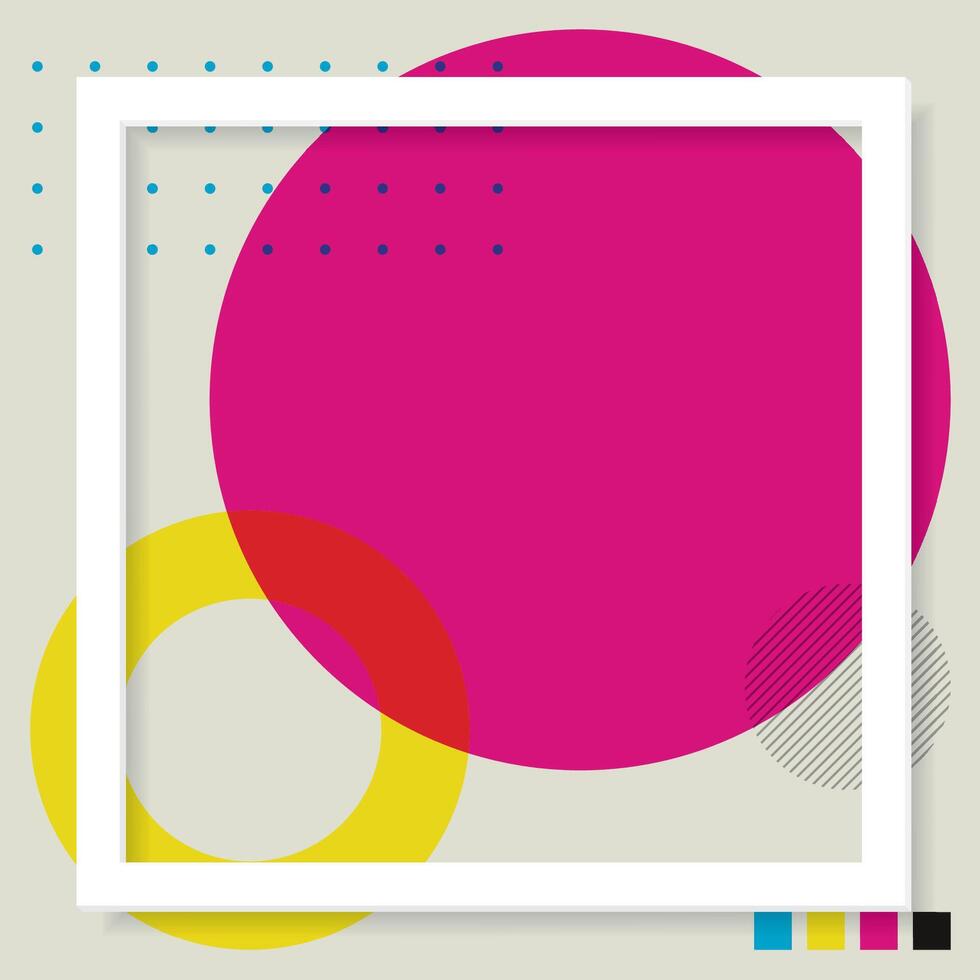 Colorful geometric shapes and patterns vector