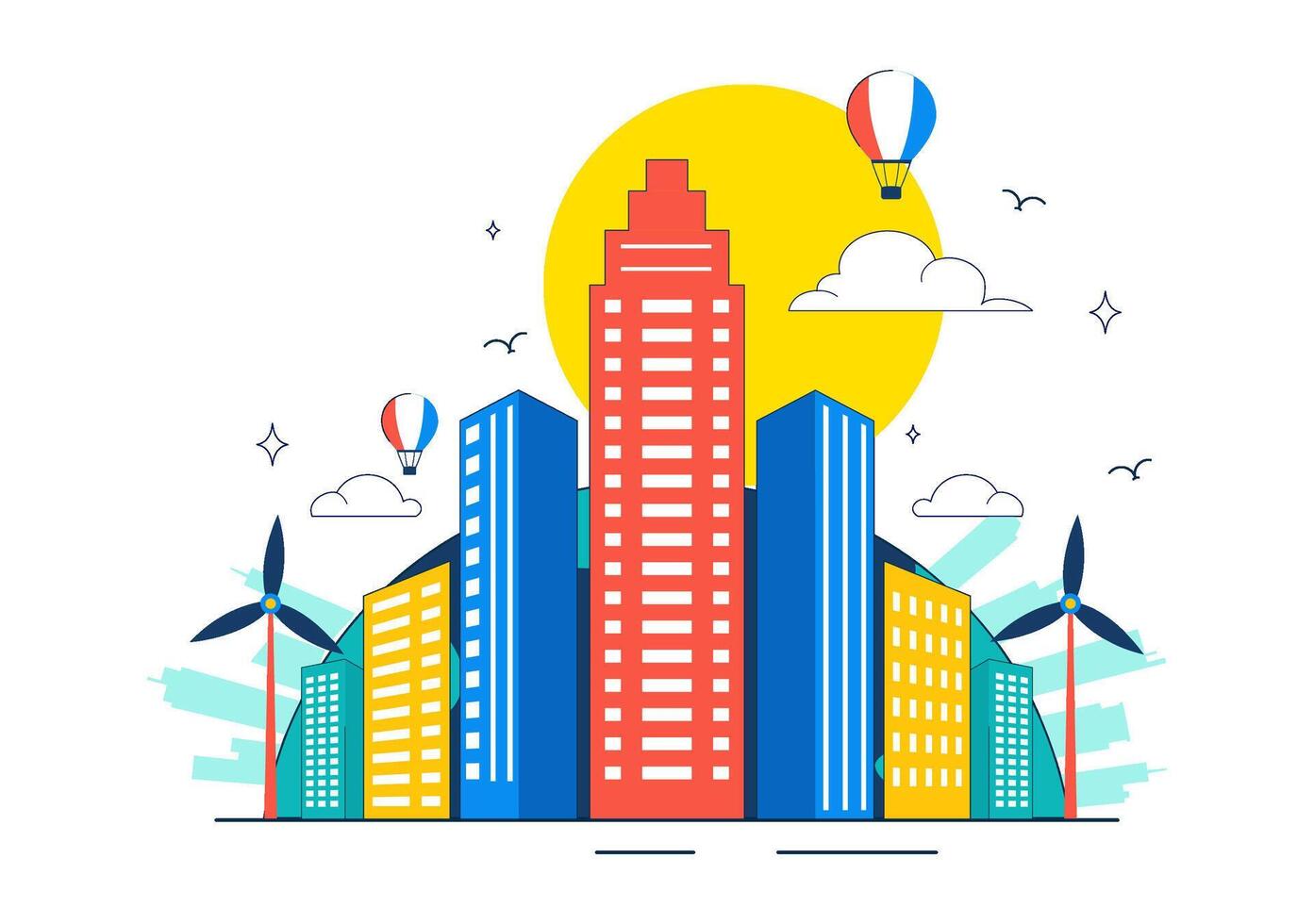 World Cities Day A image emphasizing sustainable urbanization efforts and global community collaboration. vector