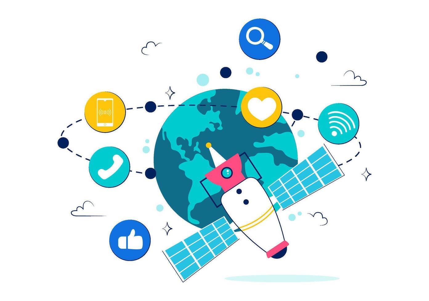 Illustration for World Development Information Day Highlighting Technology and Global Awareness vector