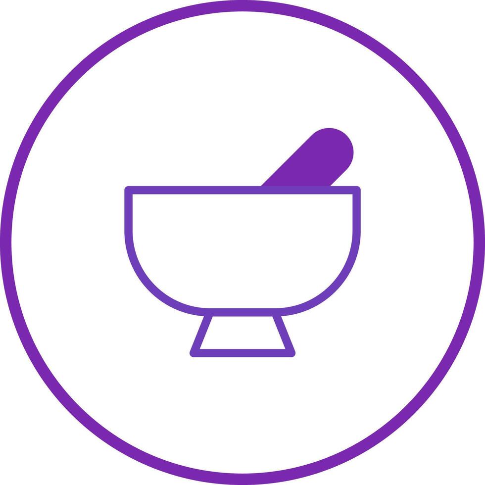 Minimalist mortar and pestle illustration showcasing pharmaceutical science and medicine tools for healthcare vector