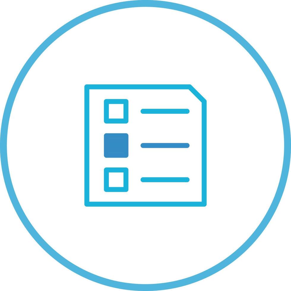 Minimalist illustration of a list icon in a circle suitable for interface designs or presentations vector