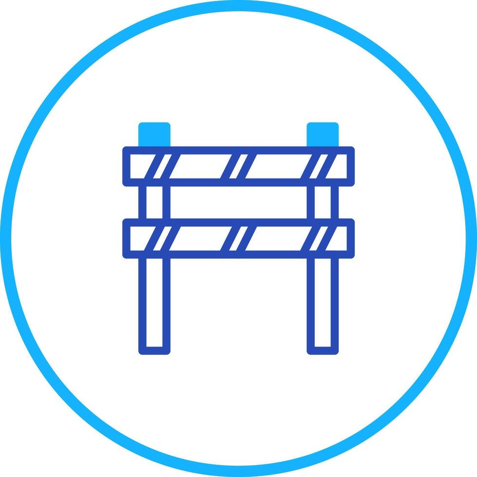 blue construction barricade icon road block signage on white background illustration art vector