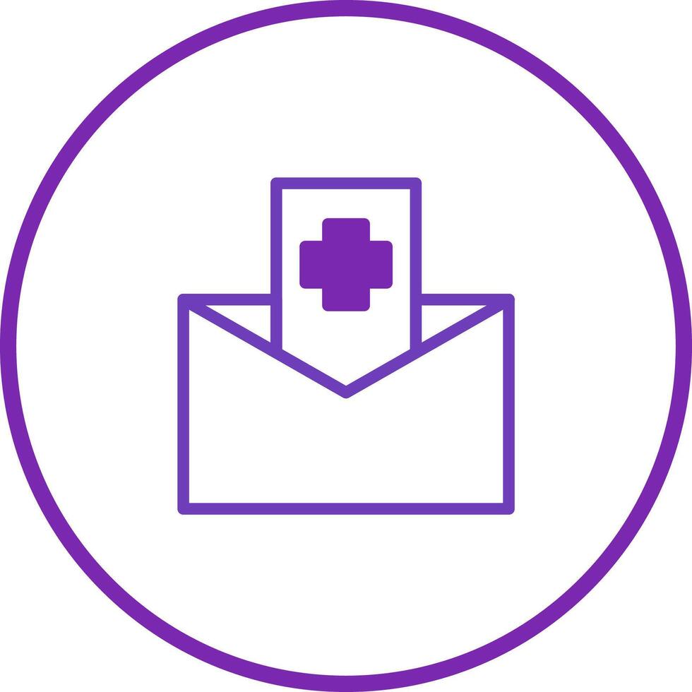 Minimalist outline icon depicting medical communication and services delivery for healthcare providers and patients vector