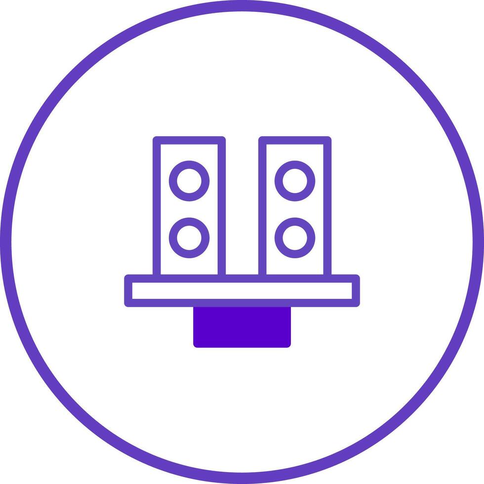 Two audio speakers on a shelf illustration perfect for music design elements and decoration media vector