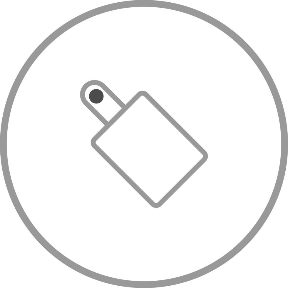 Minimalist illustration of a cutting board icon in a circle for kitchen design vector