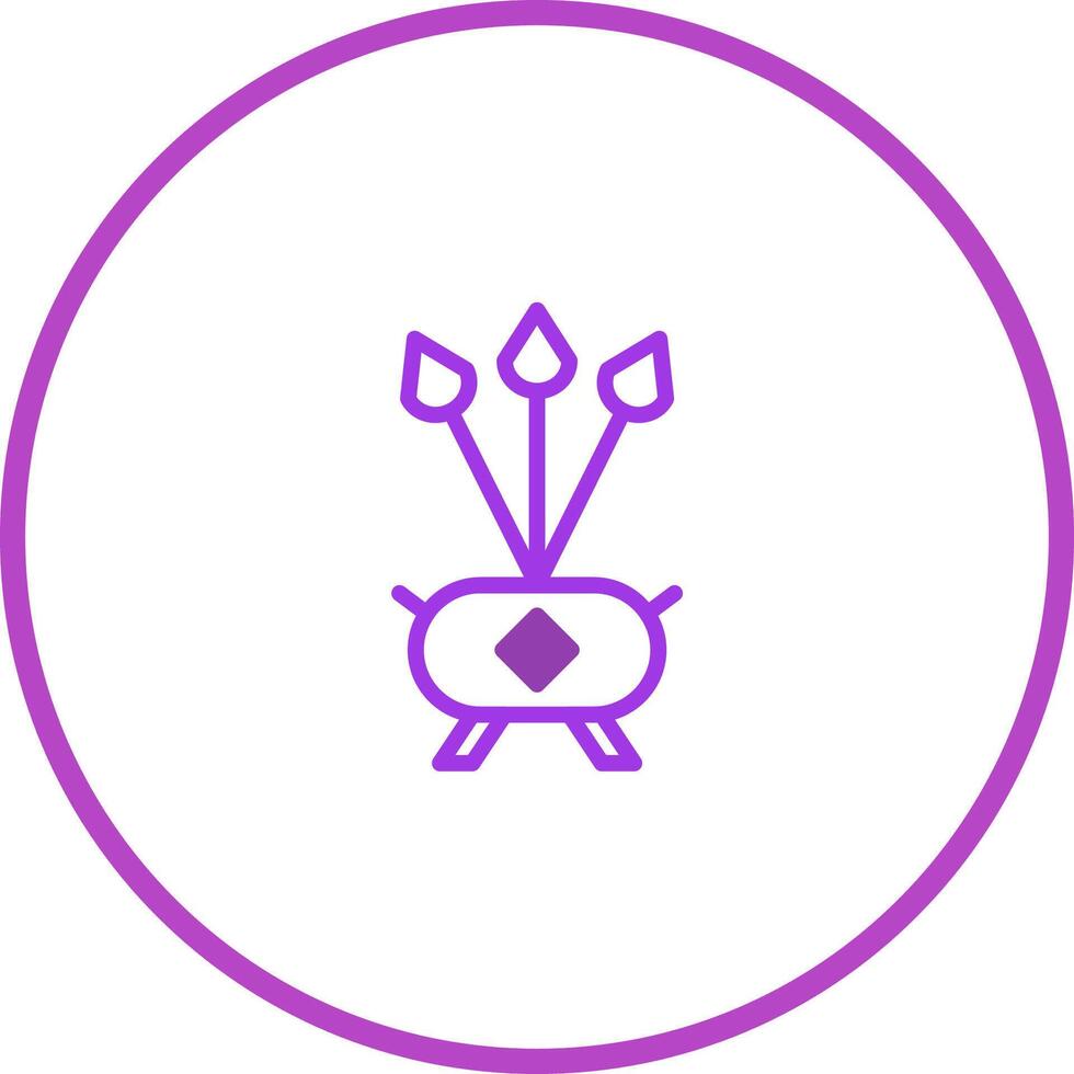 Minimalist illustration of a plant with leaves in a pot inside circle frame design vector