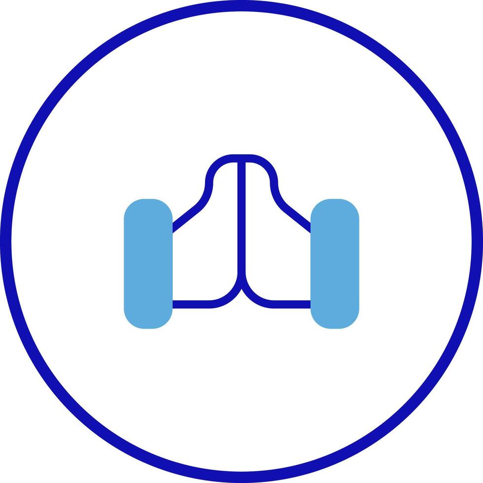 Simple go kart icon showcasing speed racing in outline within circle representing movement and activity vector