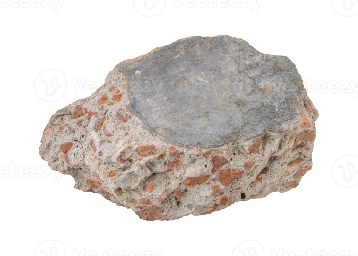 Broken concrete rubble debris isolated on transparent background png