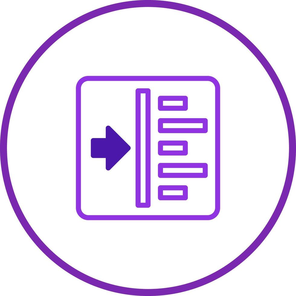 Symbolic representation of data import with an arrow entering a structured column grid for processing, data ingestion vector