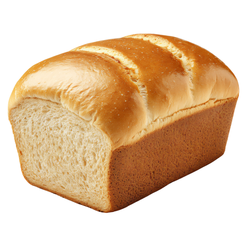 Loaf of Golden Wheat Bread, Sliced png