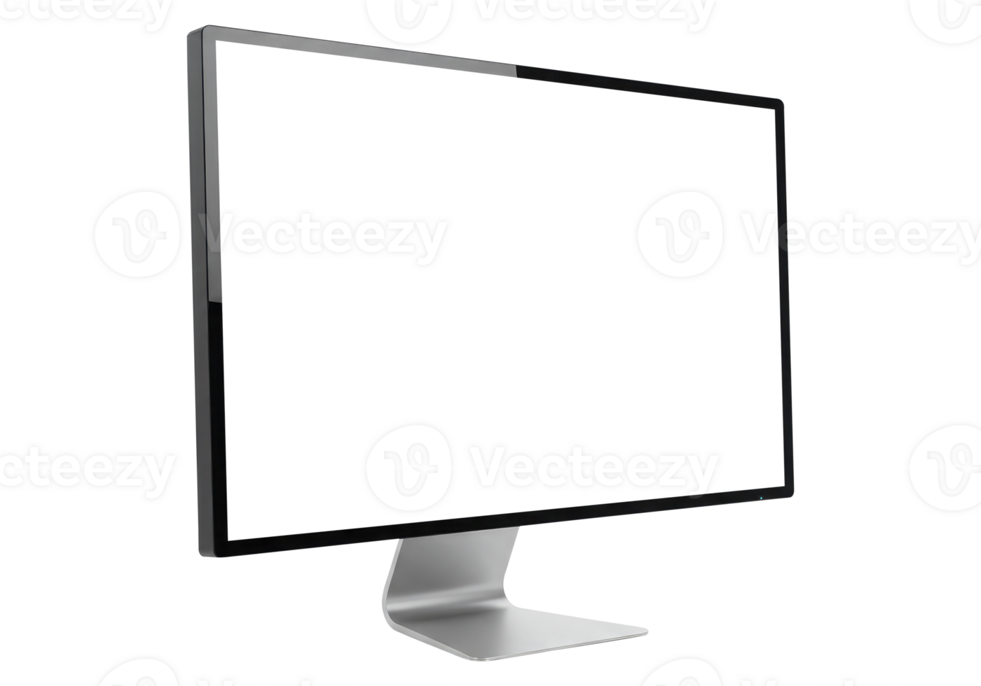 An Empty Computer Screen for a Design Mockup. Cut Out, Clipping Path Isolated on Transparent Background. png