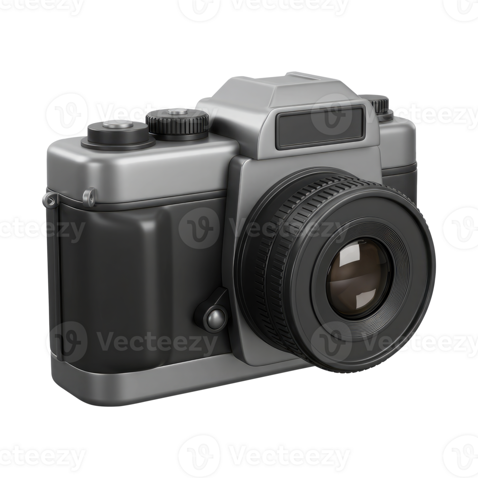 A Retro SLR Camera for Photography and Art. Cut Out, Clipping Path Isolated on Transparent Background. png