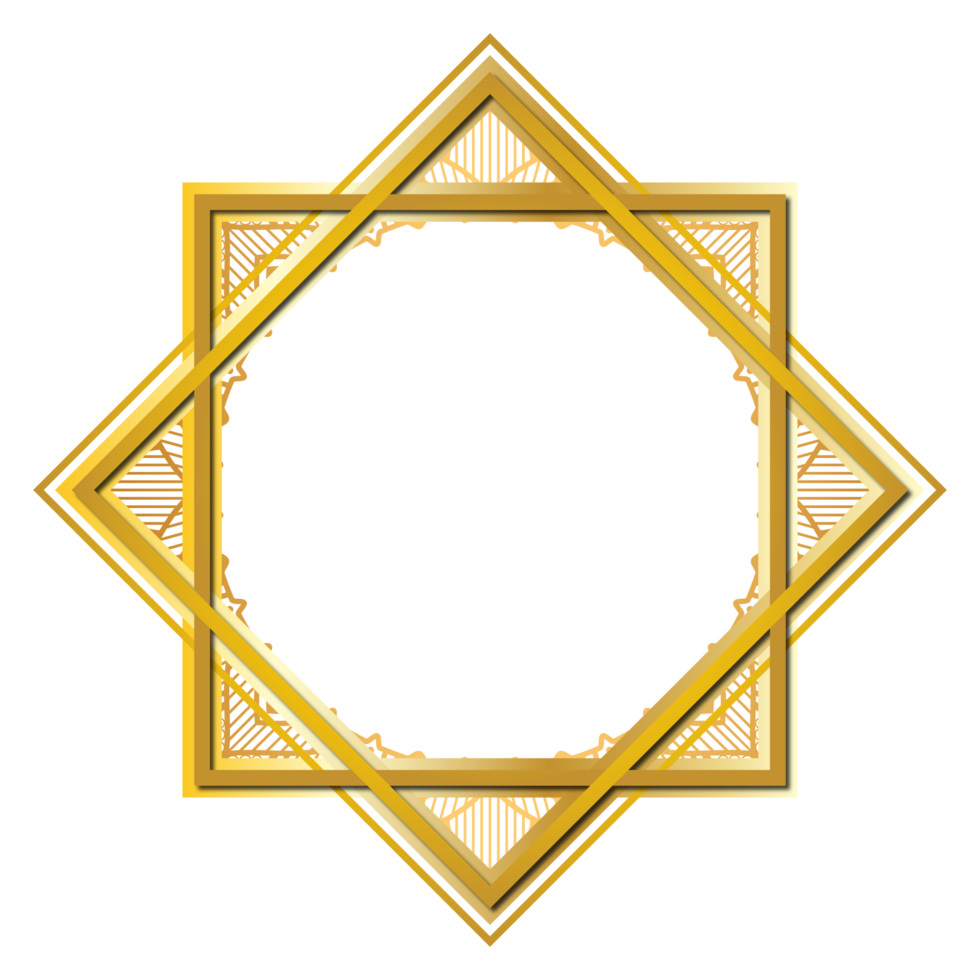 Gold islamic window shape. Arabic door frame. Islamic arhitecture elements of window and door. png