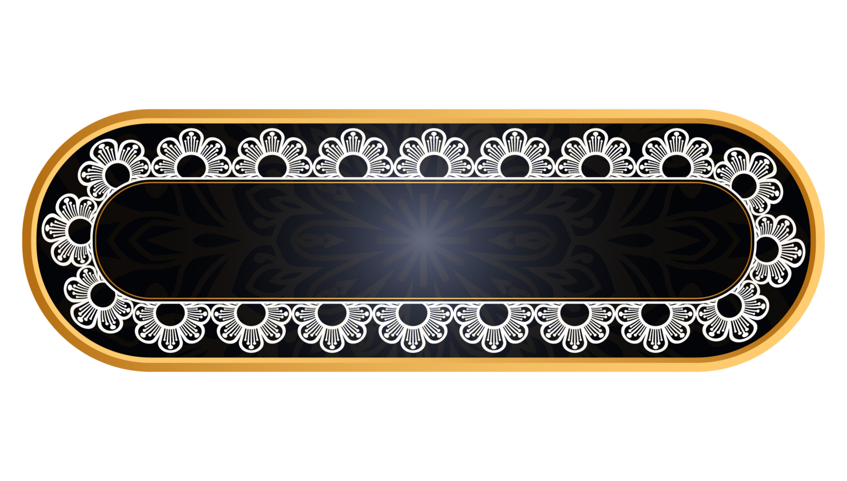 Islamic text box background with metallic frame png