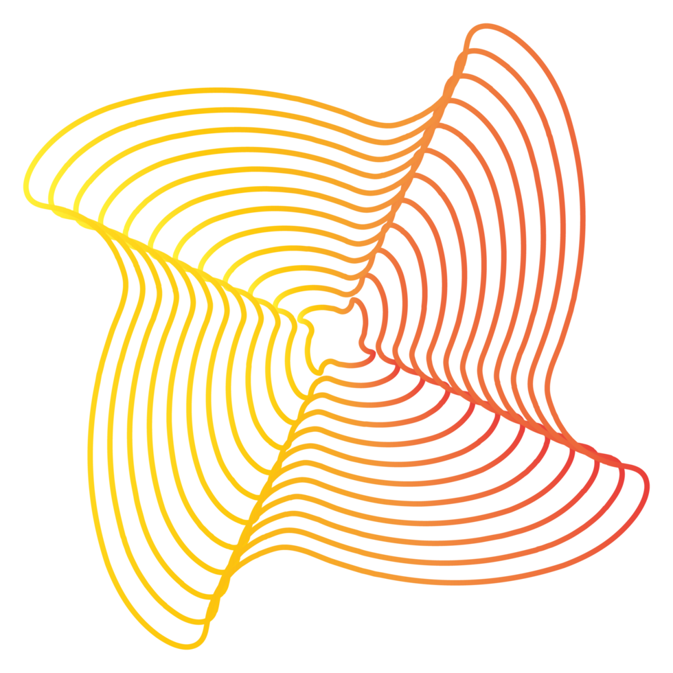Abstract line halftone swirl shape png