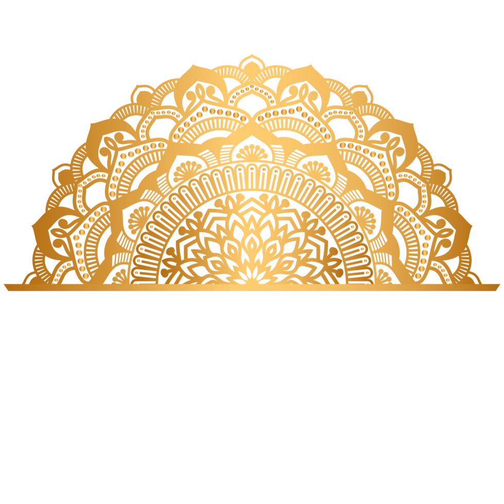 Elengant Gold Mandala Pattern in png