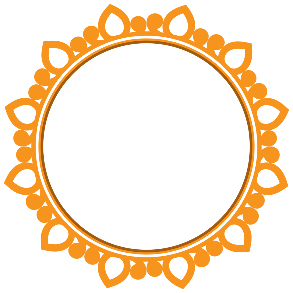 Ring circle ornament gold and golden frame border intricate mandala indian art png
