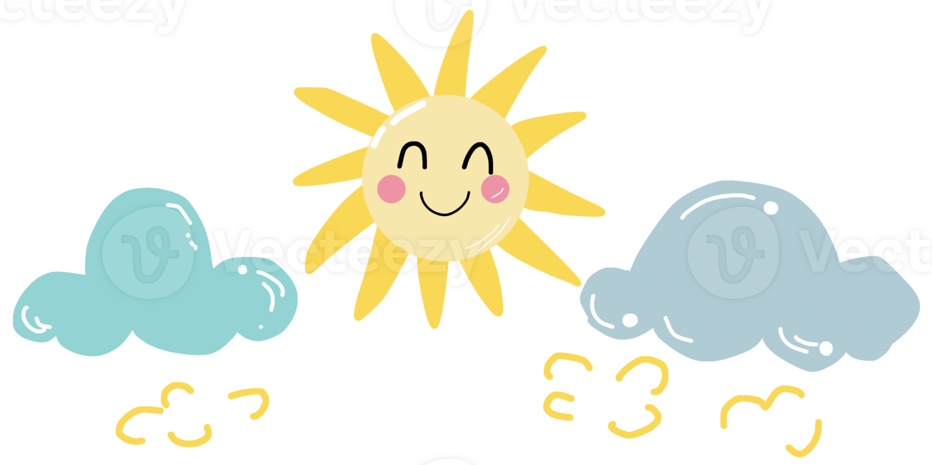 Sun and clouds clipart png