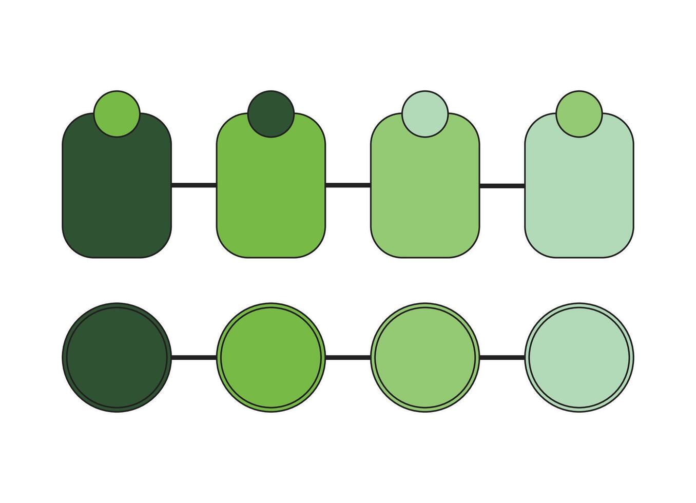 Design template flowchart green eco unique vector