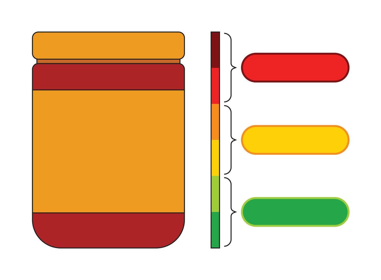 Design sauce inside bottle with spicy level vector