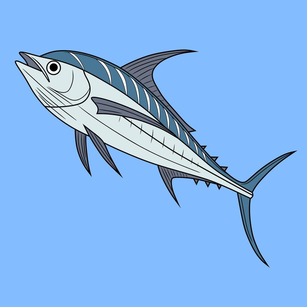 Colorful Escolar Fish Illustration vector