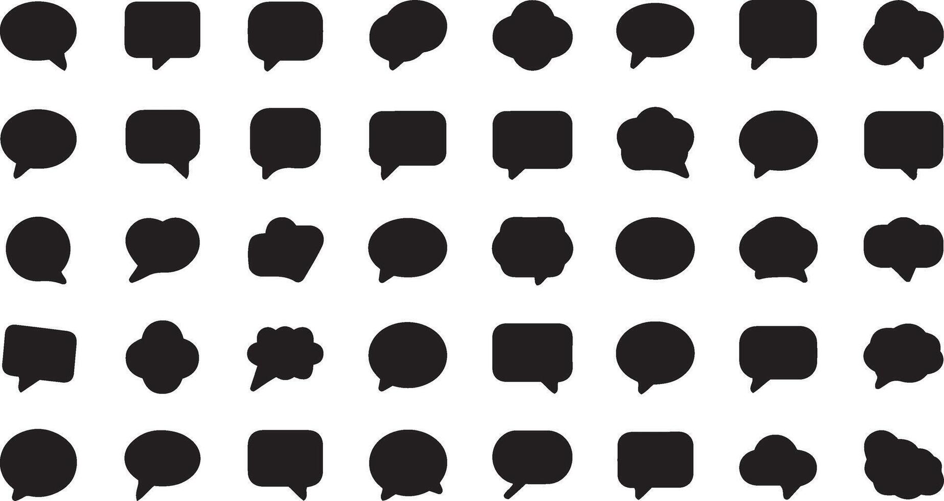 Diverse Set of Cloud Speech Bubble Icons for Enhancing Conversational Interfaces vector