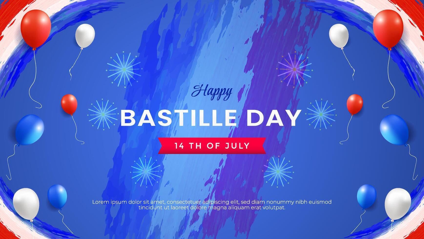 Bastille Day celebration with balloons vector