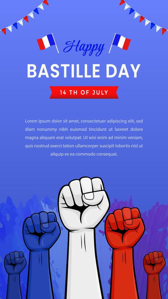Bastille Day celebration illustration vector
