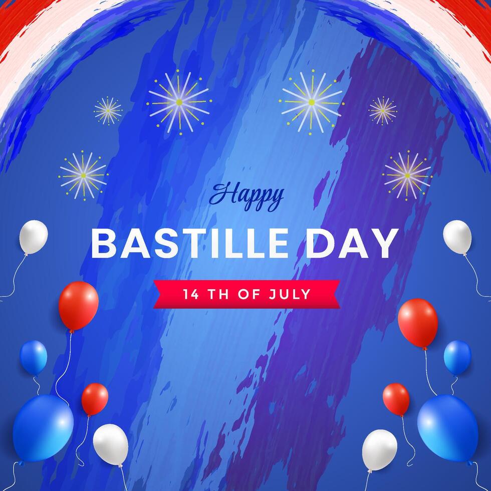 Bastille Day festive design vector