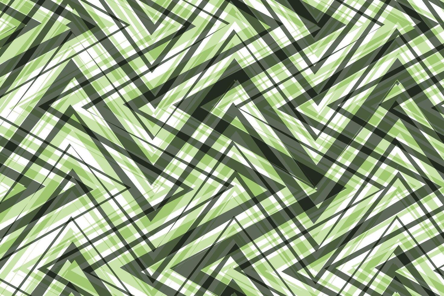 simple abstract light green and olive color creative geometric thin to thick zig zag plaid line pattern abstract zigzag lines with green and gray hues vector