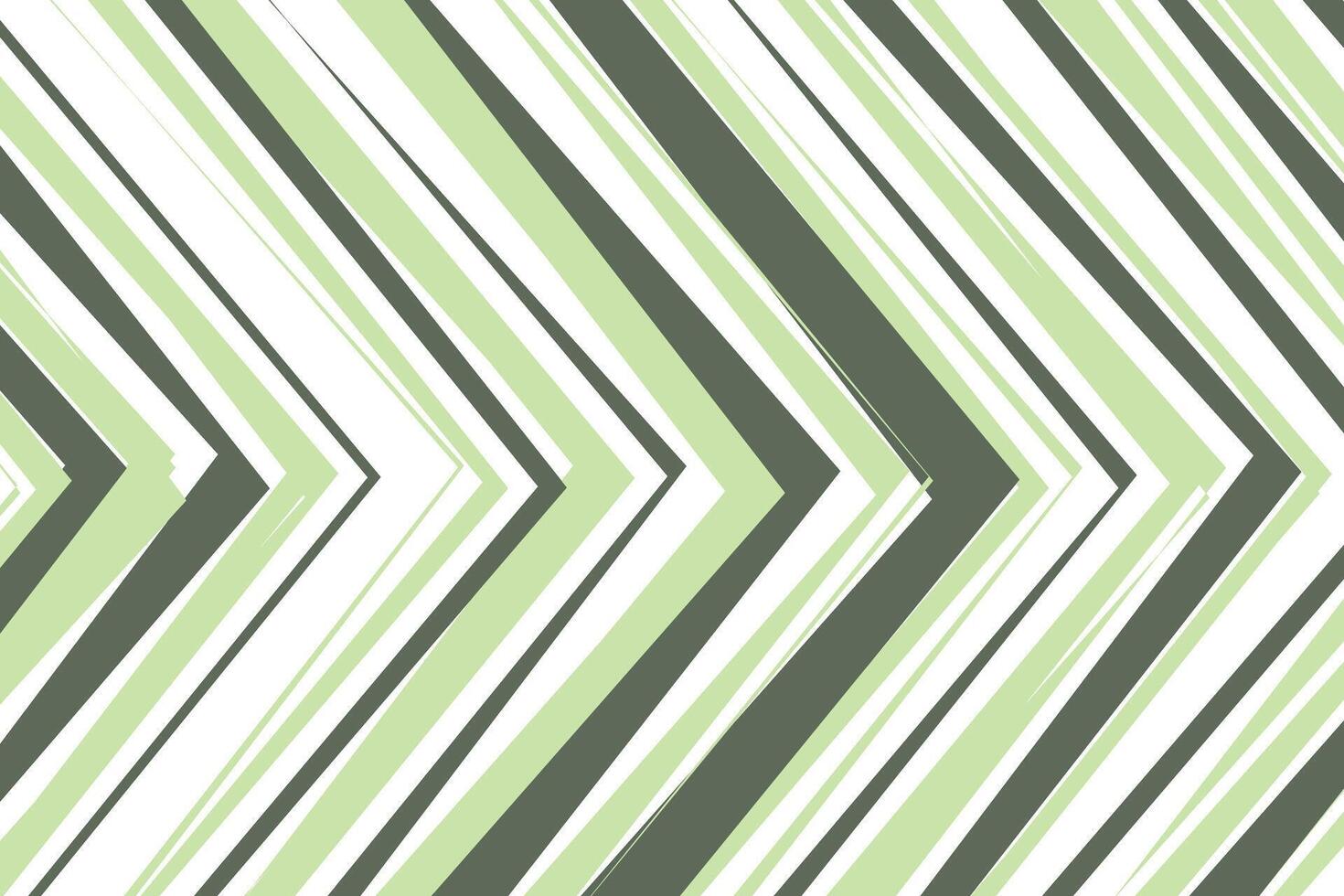 simple abstract light green and olive color creative geometric thin to thick v shape line pattern chevron stripes abstract composition vector