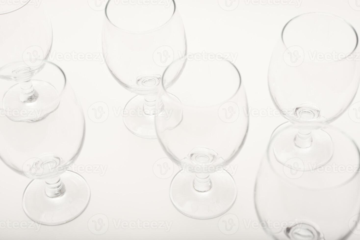 Plain glass cups. Minimal home decor. photo