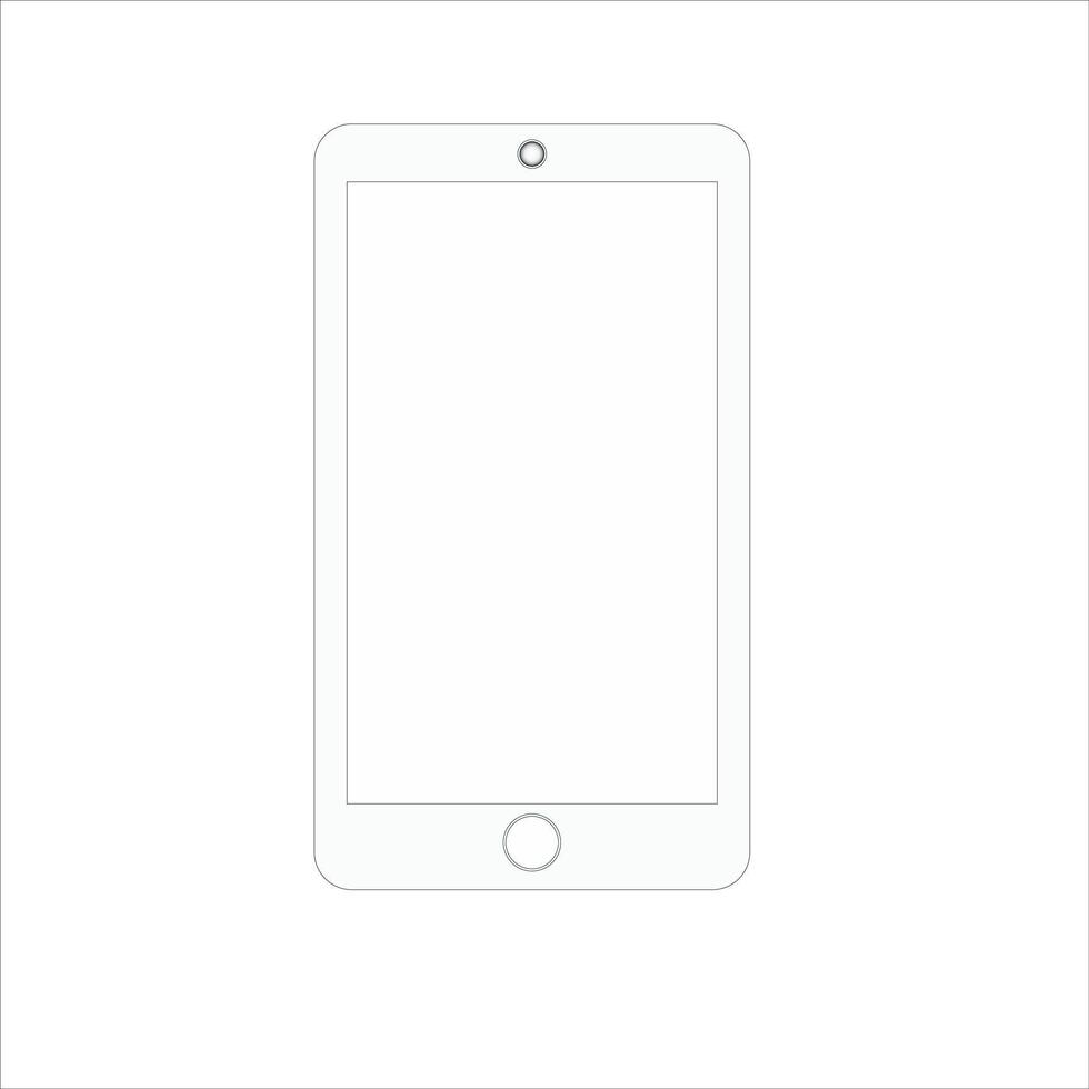 an iphone with a blank screen on a white background vector