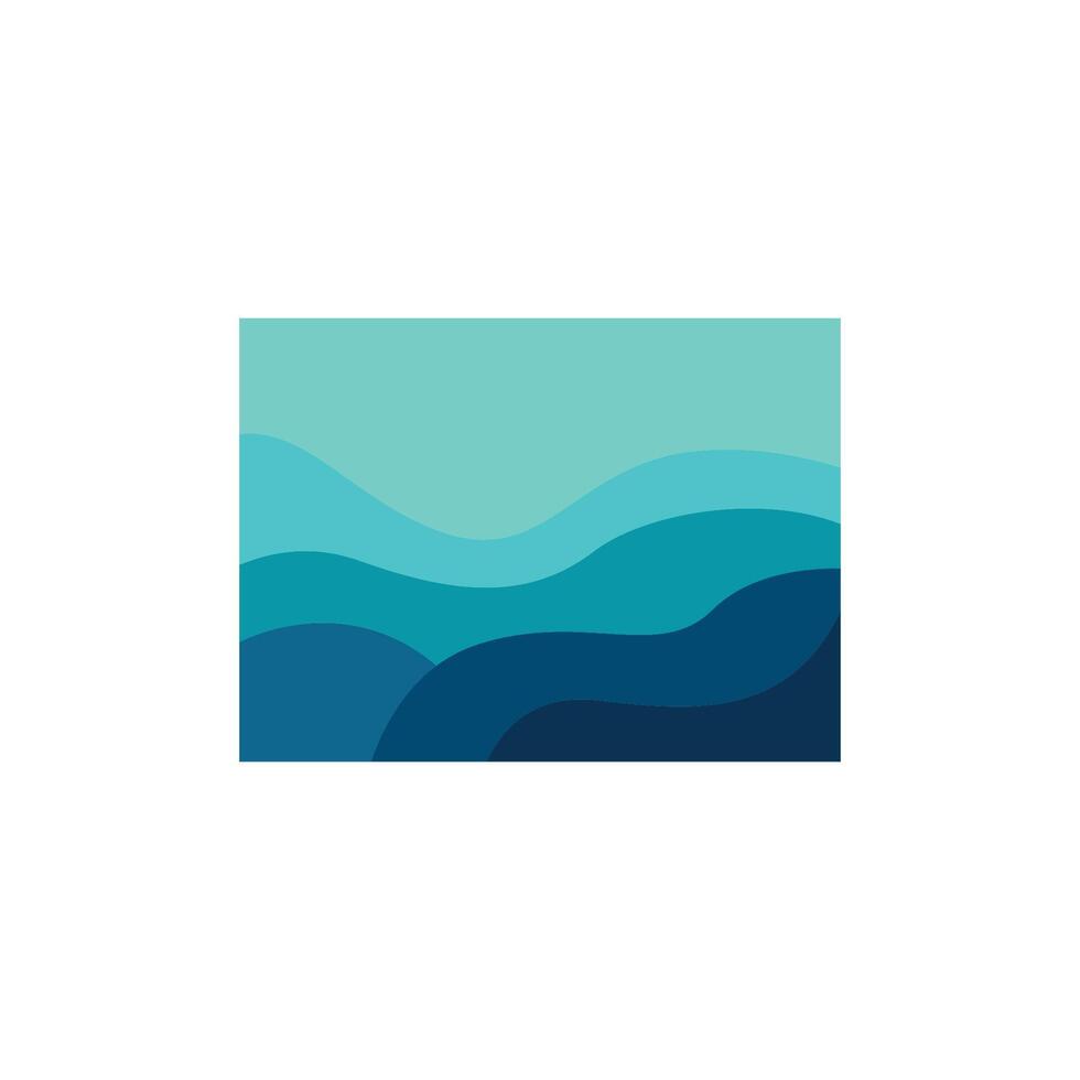 river logo design beautiful natural river scenery with simple minimalist concept illustration vector