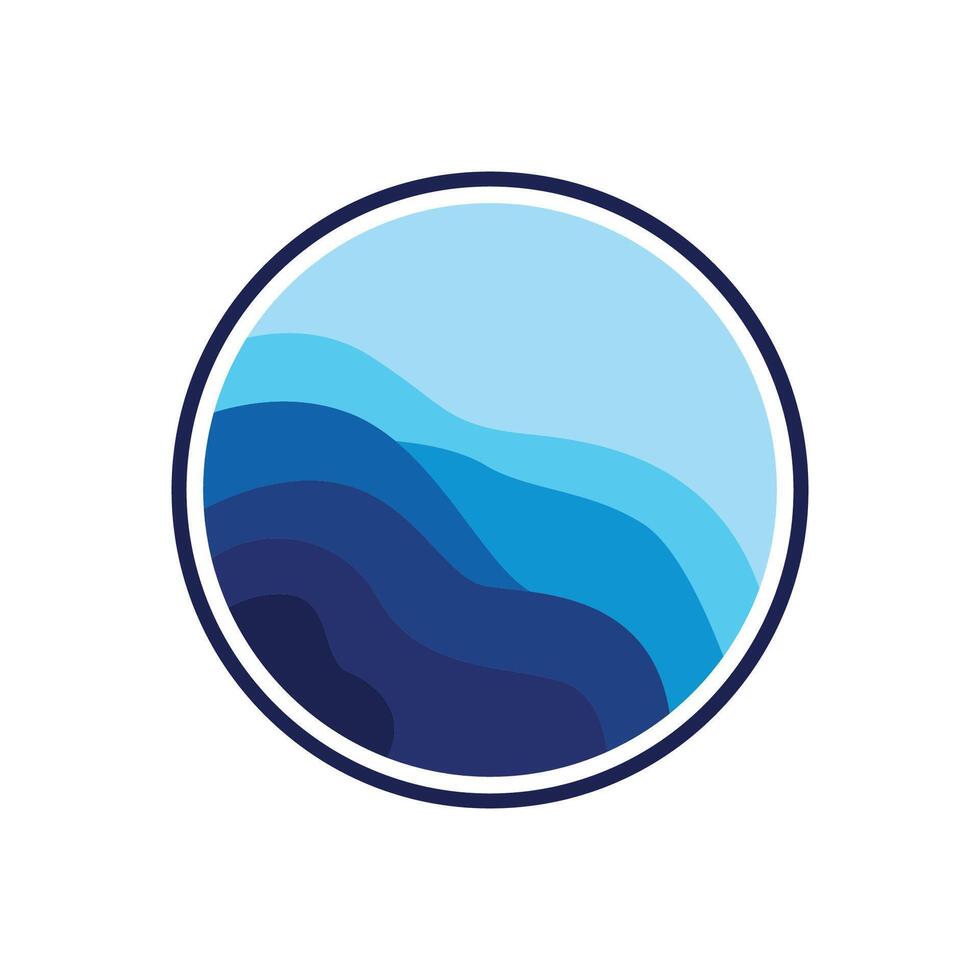 river logo design beautiful natural river scenery illustration of product brand template vector