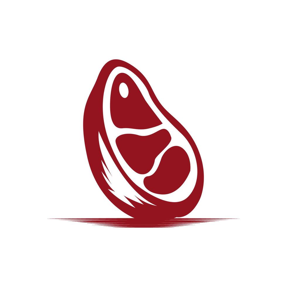 silhouette of steak logo with vintage old minimalist concept with meat, fire and knife steak grilled meat templet brand restaurant, food, bar, cafe and poster vector