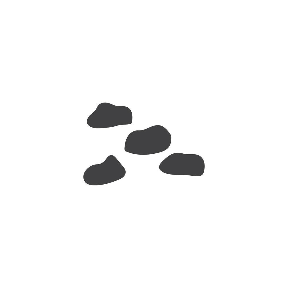 stone logo design pile of river stones simple minimalist symbol illustration product brand template vector