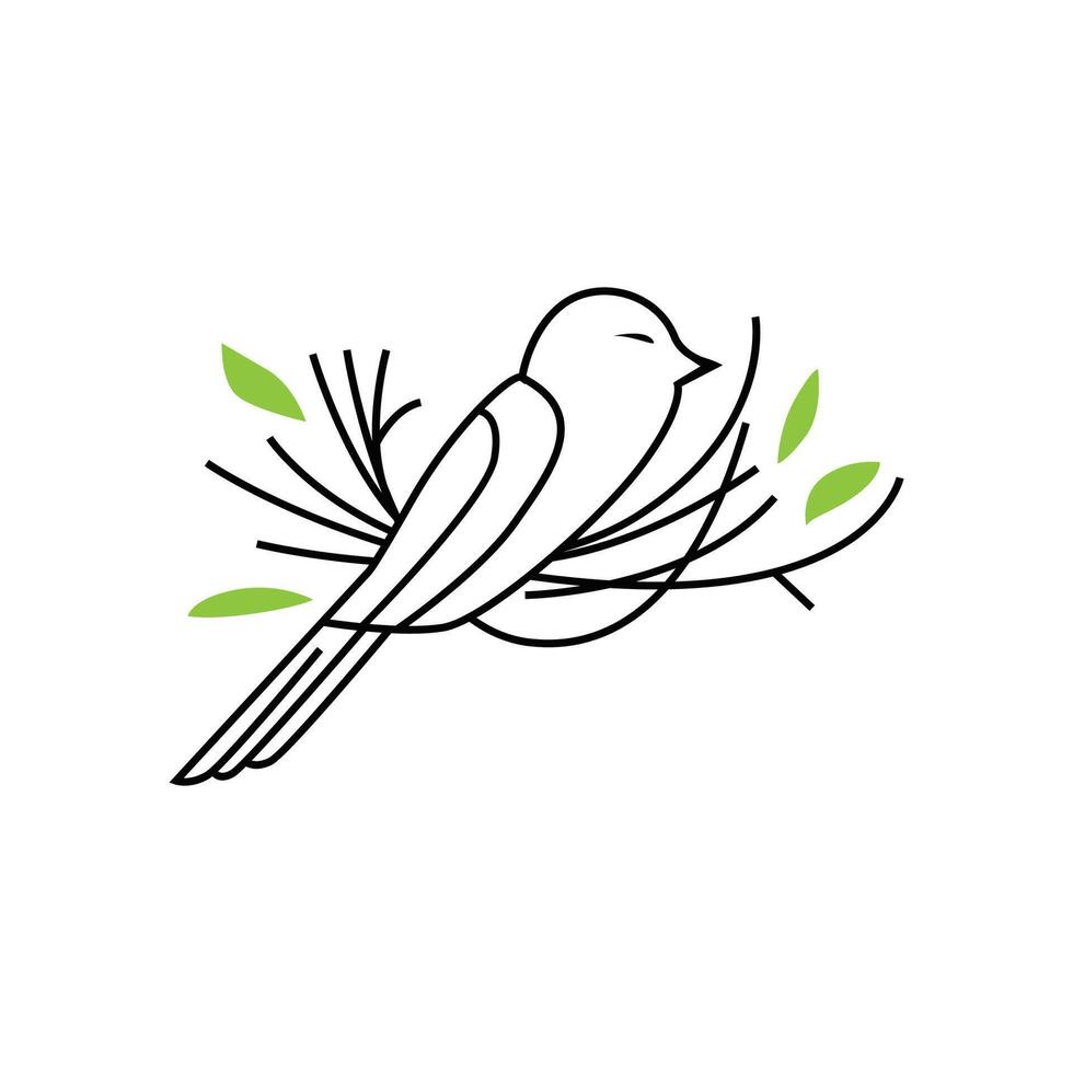 design bird nest logo, concept bird house shelter, flying animal template illustration symbol branding product brand vector