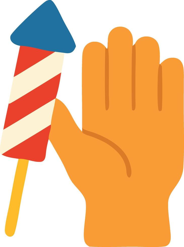 Colorful Fireworks Displayed in a Hand vector