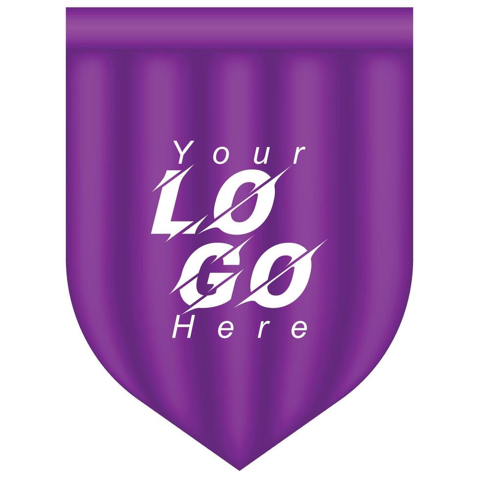 purple background shaped like a shield vector