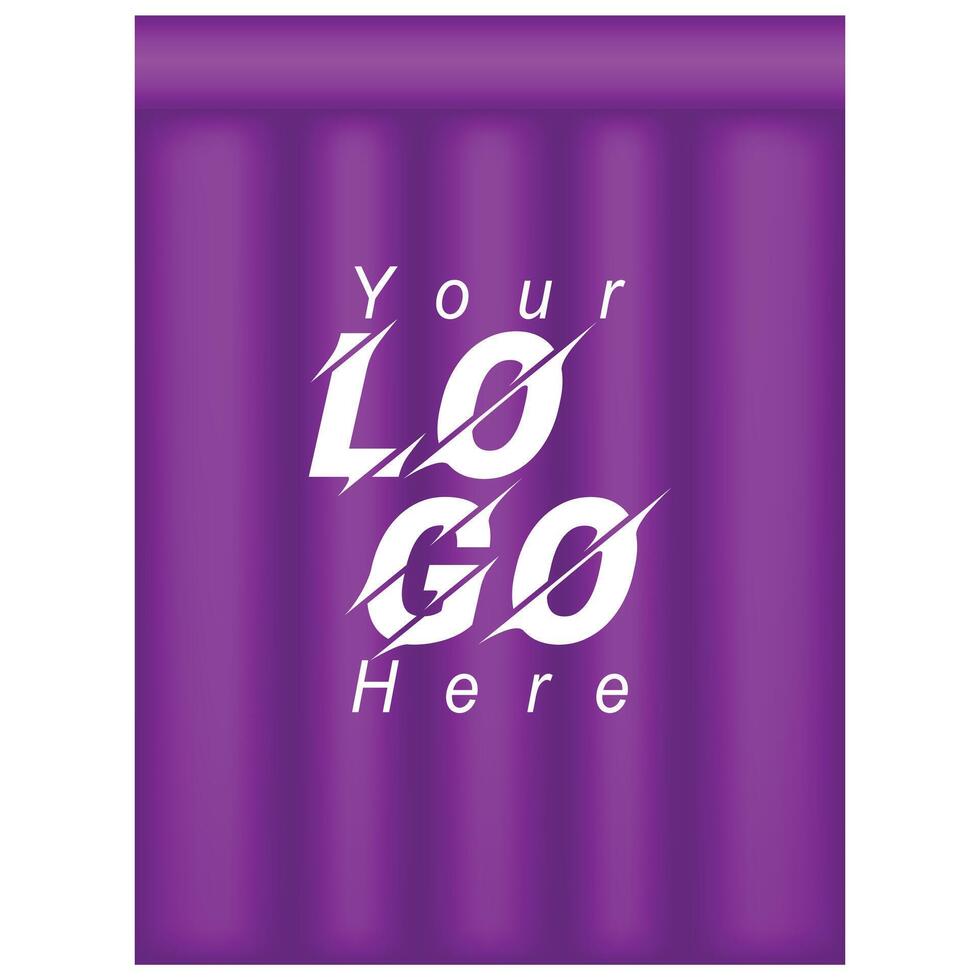 purple background in the shape of a curtain vector