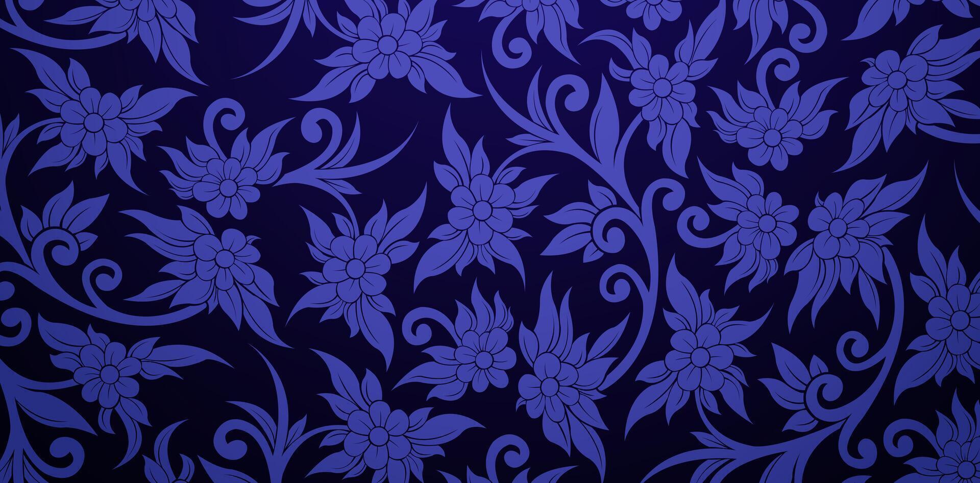 pattern with blue flowers on a dark blue backgrounds for fabric, textile, cover, wrapping paper, greeting cards and Invitation material vector