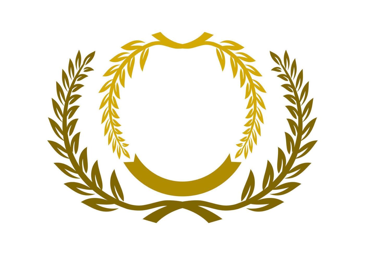 Leaves Wreath Badge Illustration vector