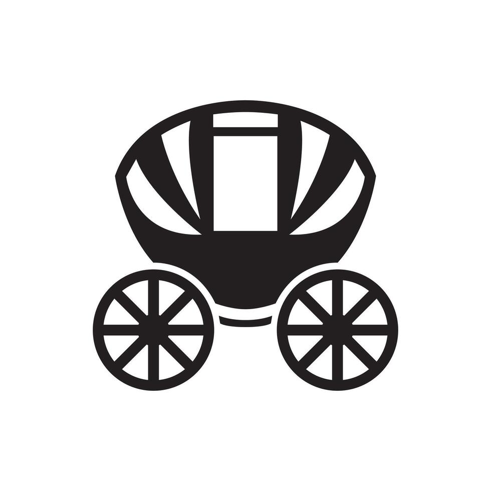 Silhouette of vintage carriage vector